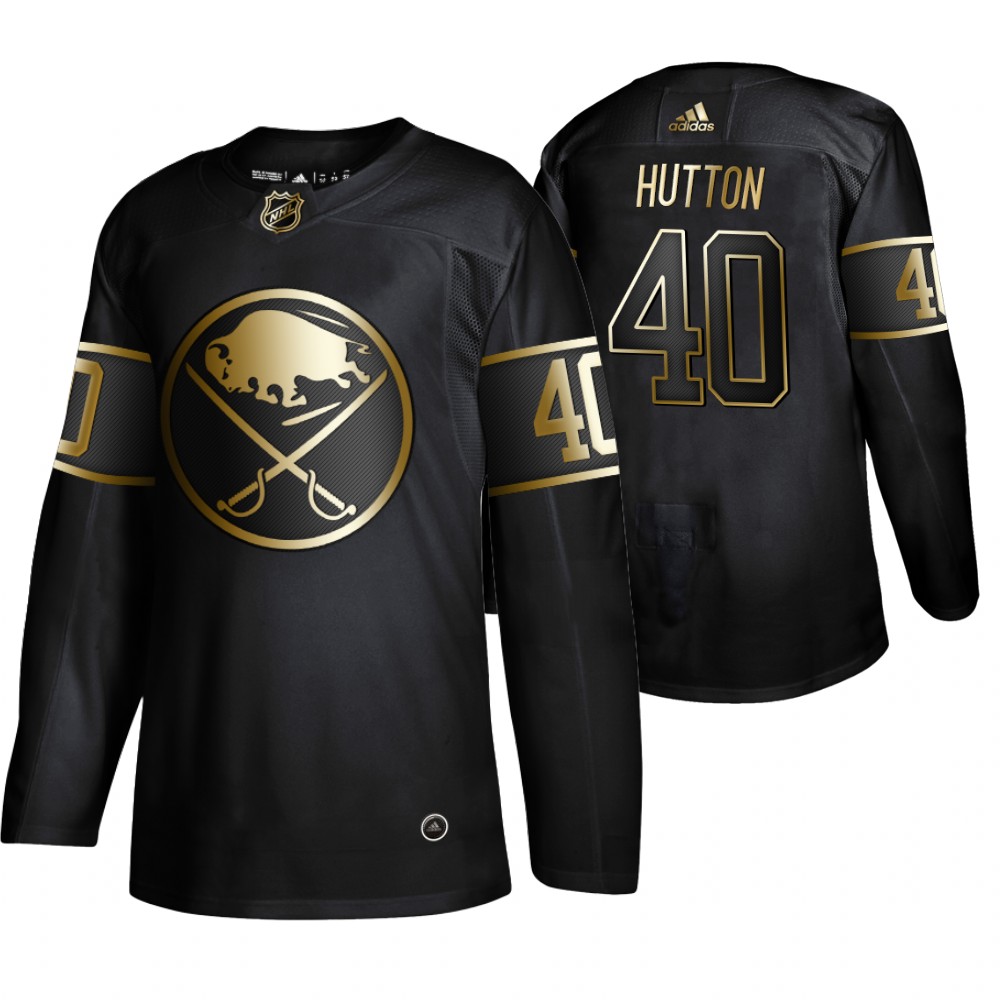 Sabres Carter Hutton Black Authentic 2019 NHL Golden Edition Jersey