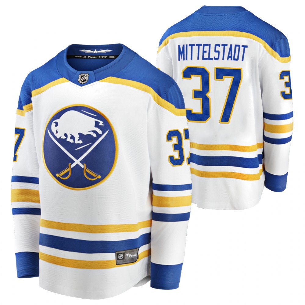 Sabres Casey Mittelstadt Jersey Away White Player Men