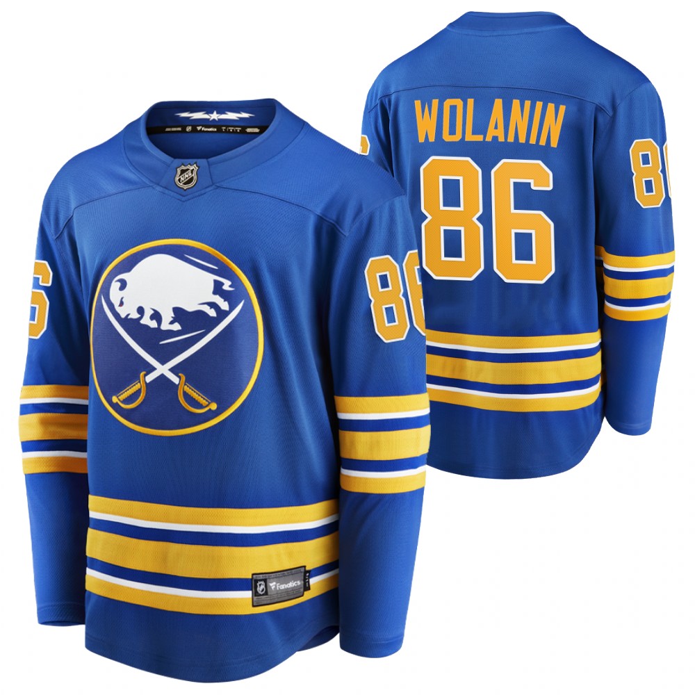 Sabres Christian Wolanin Jersey Home Royal Player Men