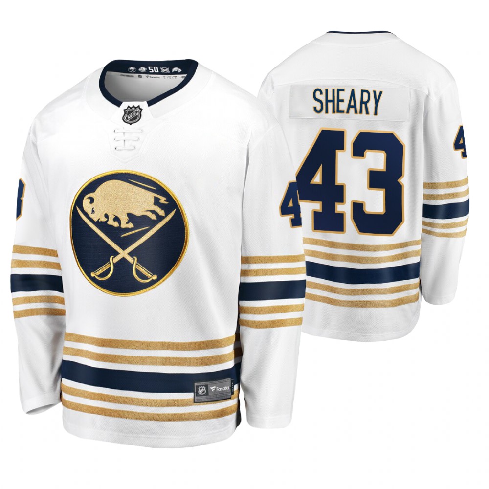 Sabres Conor Sheary White 50th Season Men's Premier Breakaway Jersey