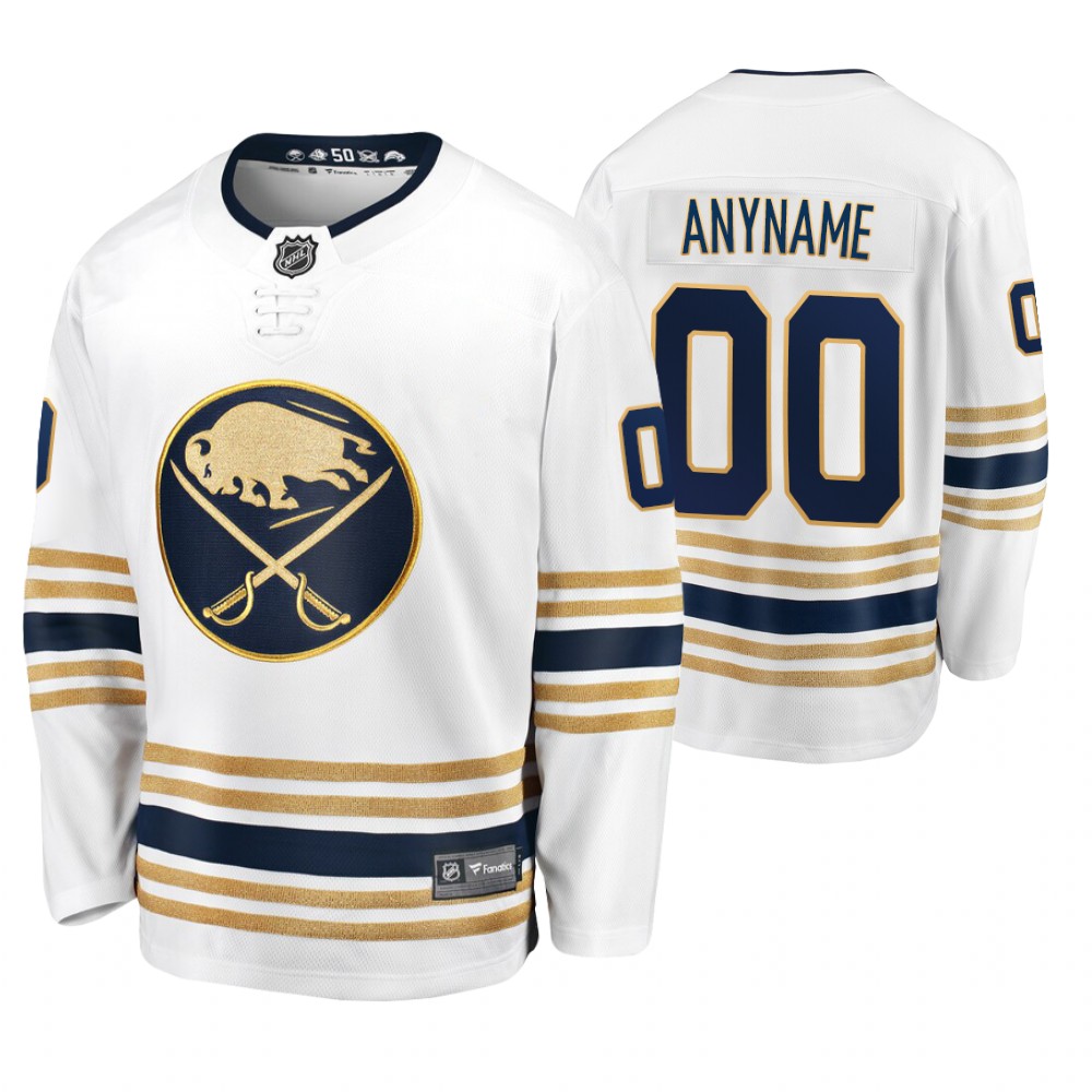 Sabres Custom White 50th Season Men's Premier Breakaway Jersey