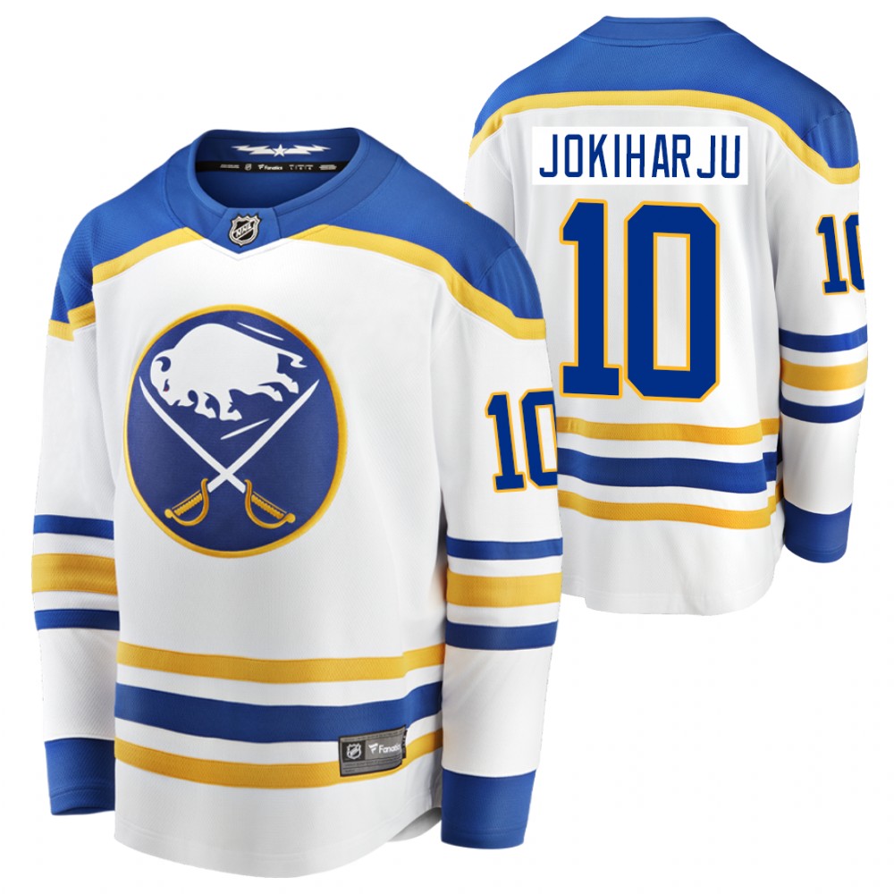 Sabres Henri Jokiharju Jersey Away White Breakaway Player Men's