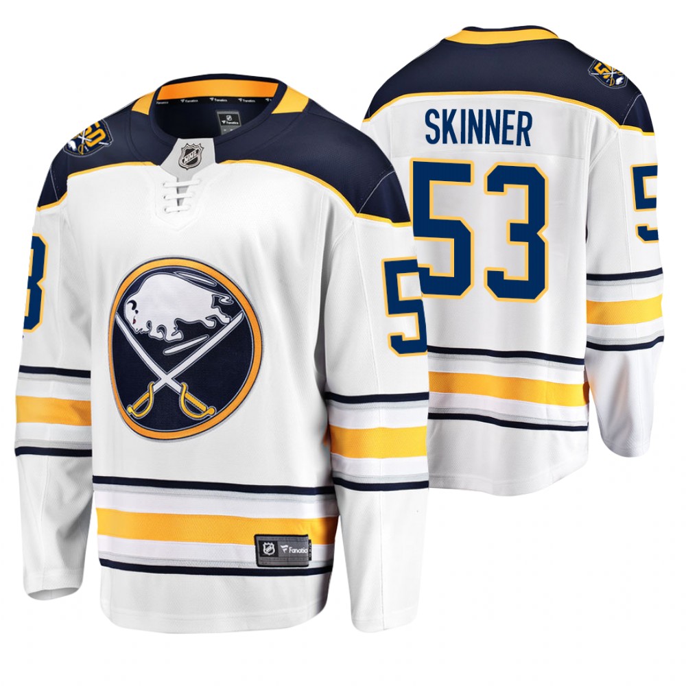 Sabres Jeff Skinner White 50th Anniversary Youth Away Jersey
