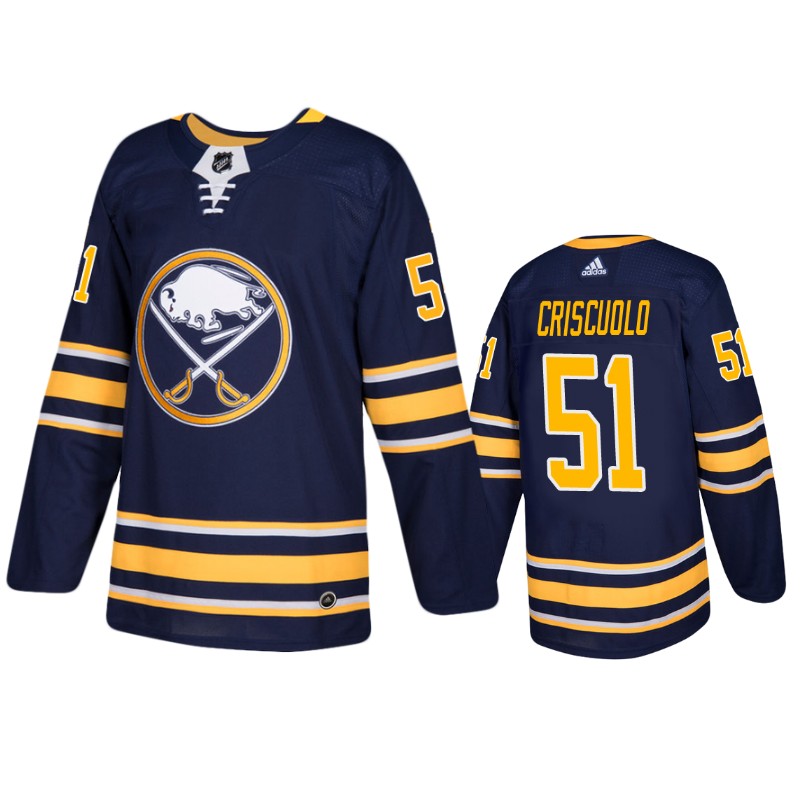 Sabres Kyle Criscuolo Navy Home Jersey