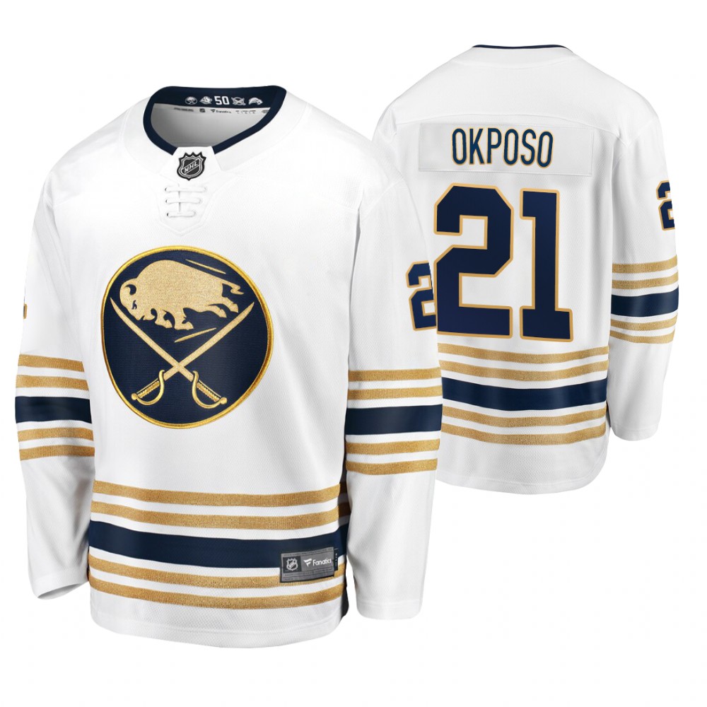 Sabres Kyle Okposo White 50th Season Men's Premier Breakaway Jersey