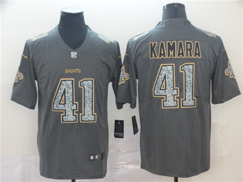 Saints 41 Alvin Kamara Gray Camo Vapor Untouchable Limited Jersey