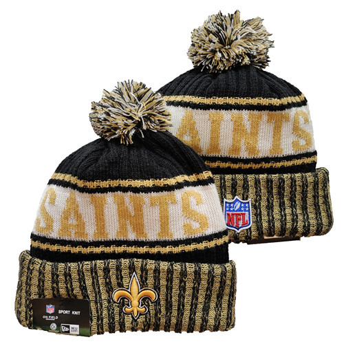 Saints Team Logo Pom Cuffed Knit Hat YD