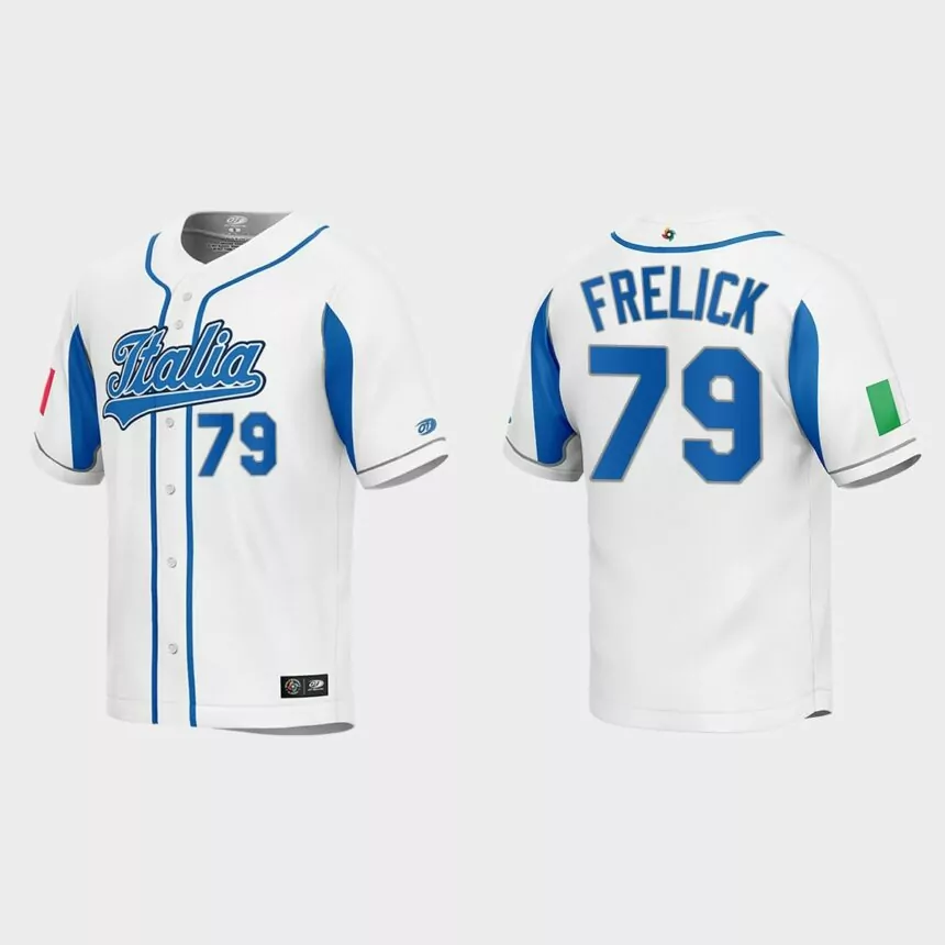 Sal Frelick Italy Baseball 2023 World Baseball Classic Jersey – White