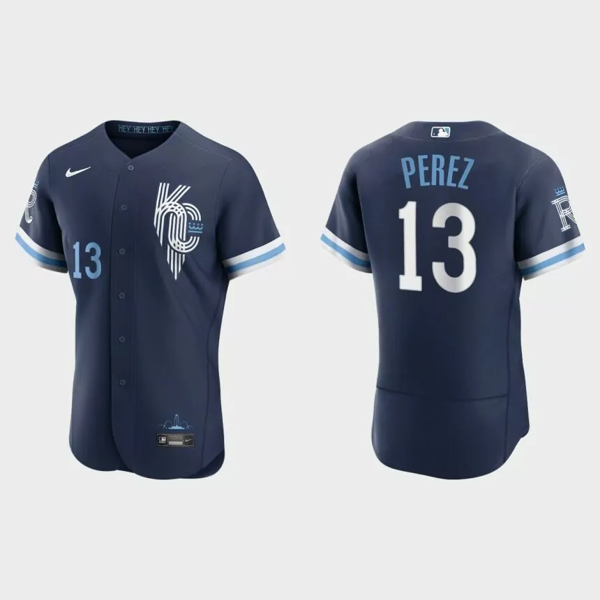 Salvador Perez Kansas City Royals 2022 City Connect Authentic Jersey – Navy