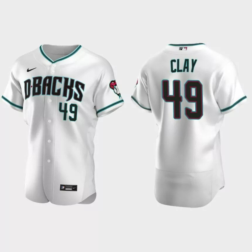 Sam Clay Arizona Diamondbacks Authentic Alternate Jersey – White.jpg