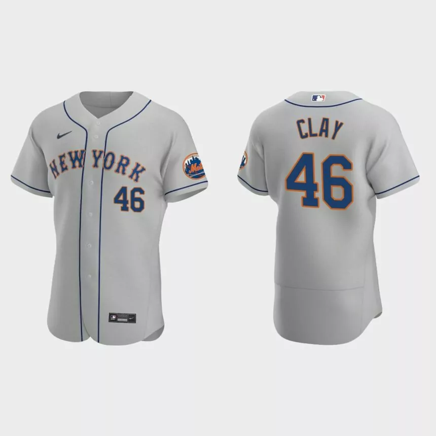 Sam Clay New York Mets Authentic Road Jersey – Gray