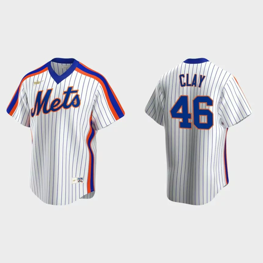 Sam Clay New York Mets Cooperstown Collection Home Jersey – White
