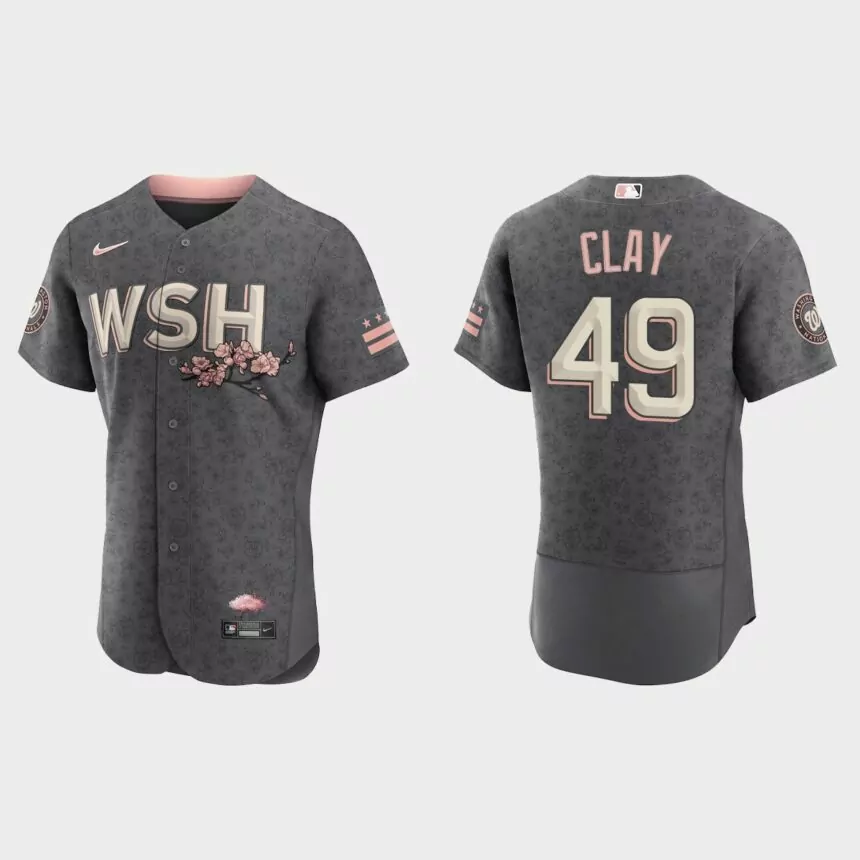 Sam Clay Washington Nationals 2022 City Connect Authentic Jersey – Gray
