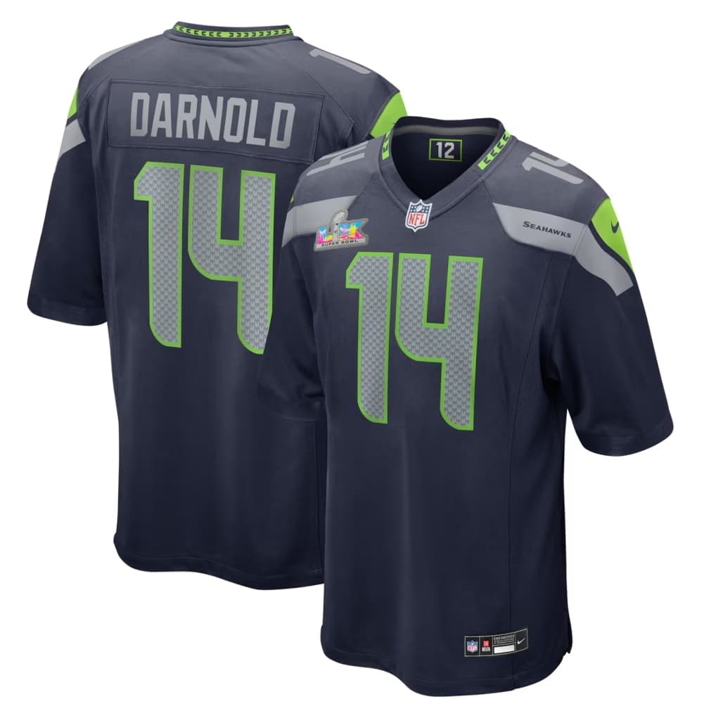 Sam Darnold Seattle Seahawks  Nike Super Bowl LX Patch Game Jersey - College Navy