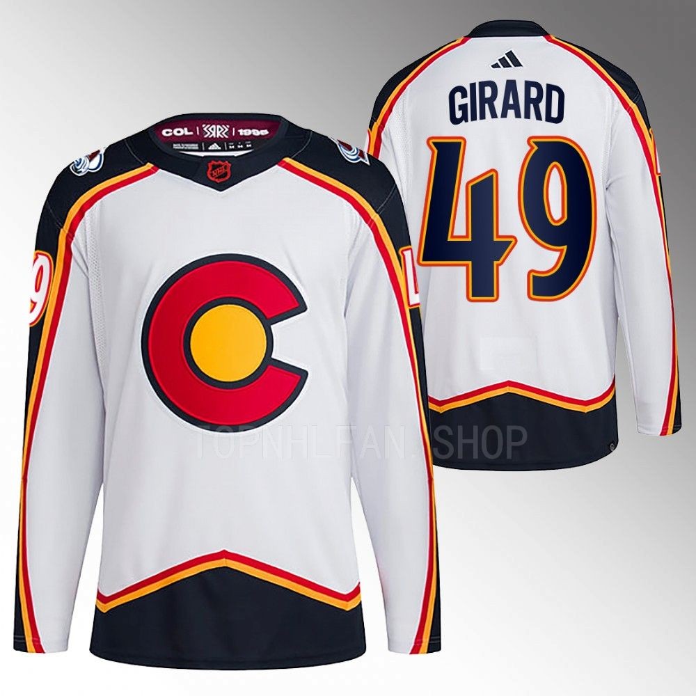 Sam Girard 2022 Colorado Avalanche White Reverse Retro 2.0 Authentic Primegreen Jersey