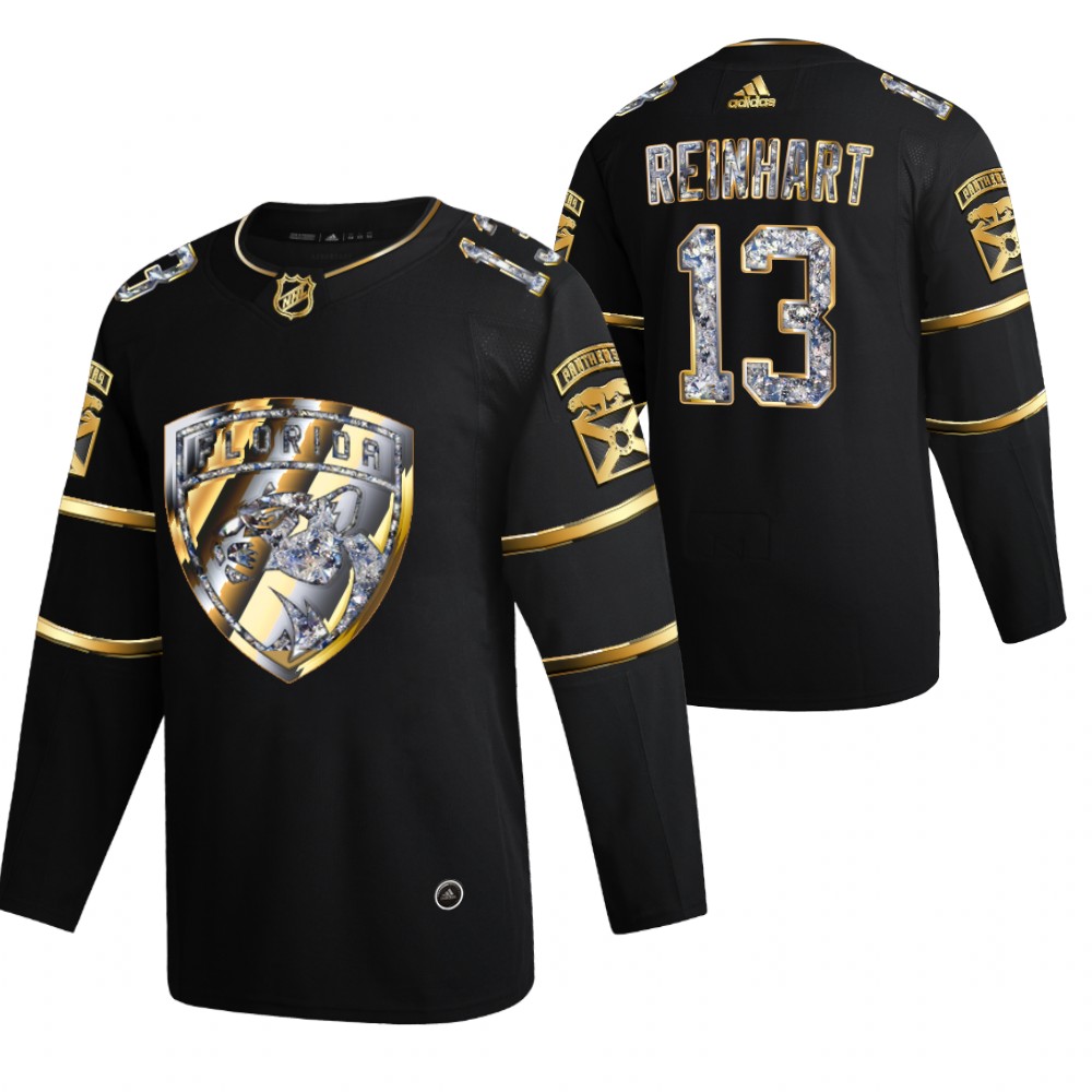 Sam Reinhart Panthers #13 Black Diamond Edition 2022 Stanley Cup Playoffs Jersey