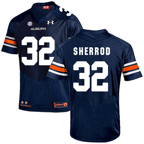 Sam Sherrod Auburn Tigers Men's Jersey - #32 NCAA Navy Blue Stitched Authentic