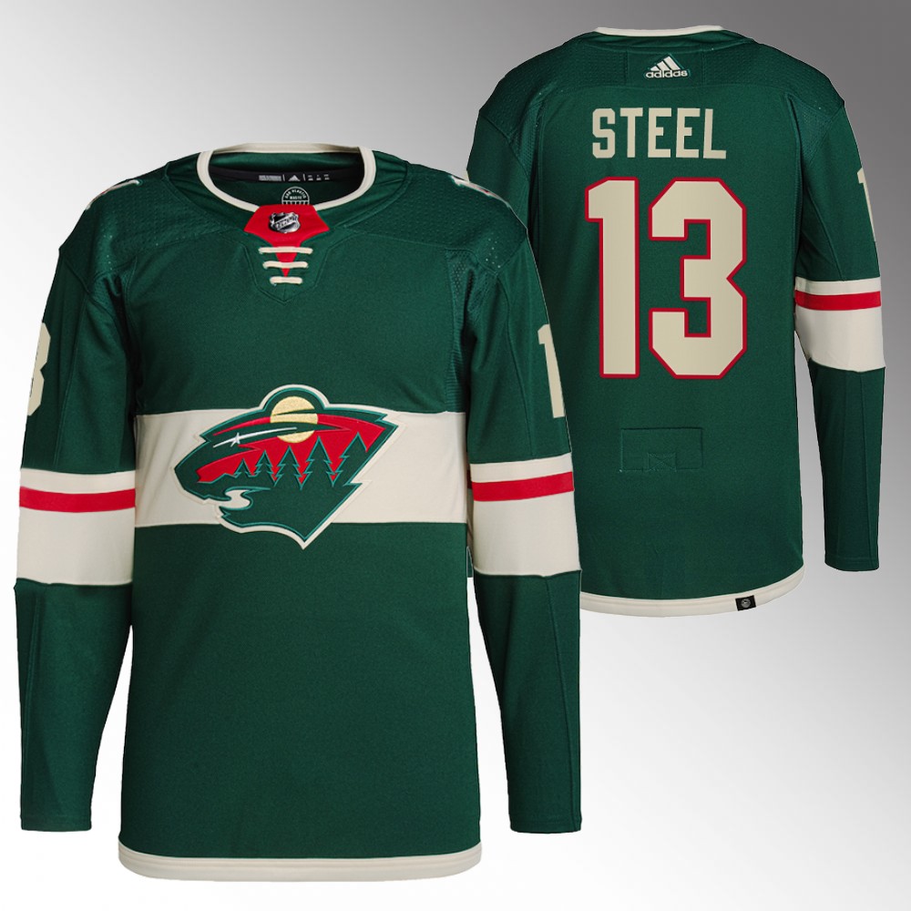 Sam Steel Minnesota Wild Green Authentic Primegreen Home Jersey