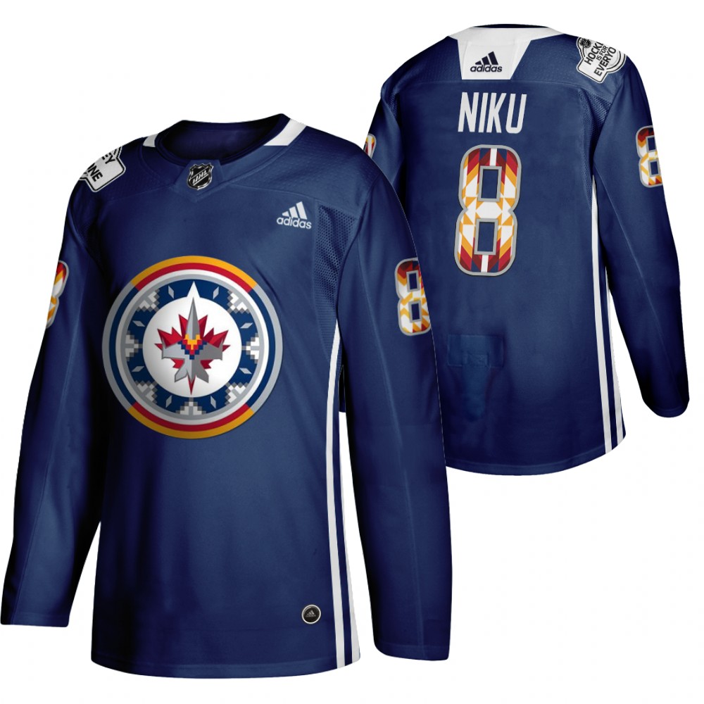 Sami Niku Jets 2020 WASAC Night Indigenous Heritage Navy Jersey