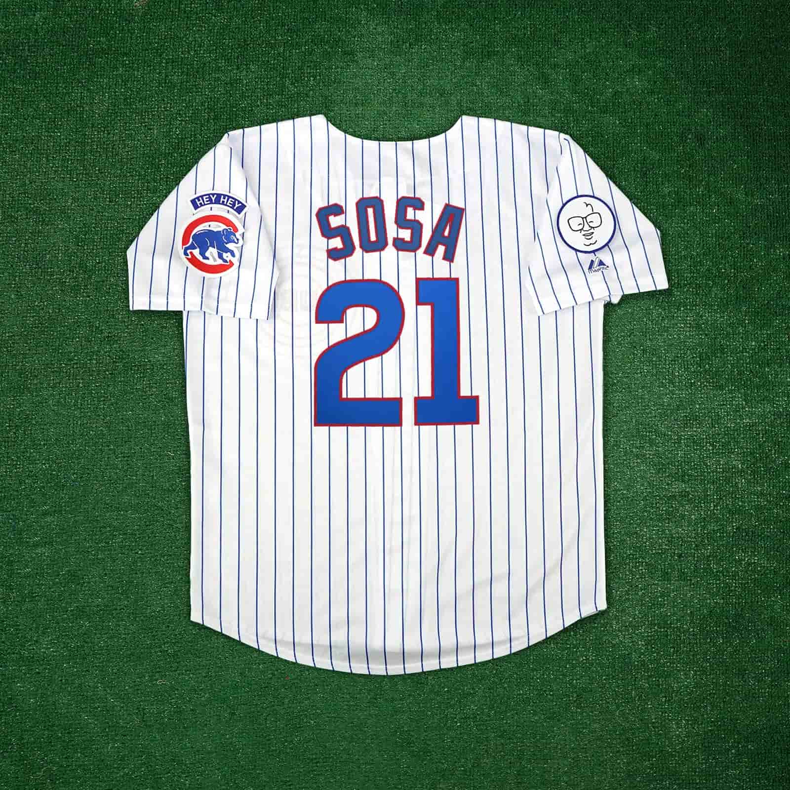 Sammy Sosa 1998 Chicago Cubs Men's Home White Jersey w Harry Caray Patch