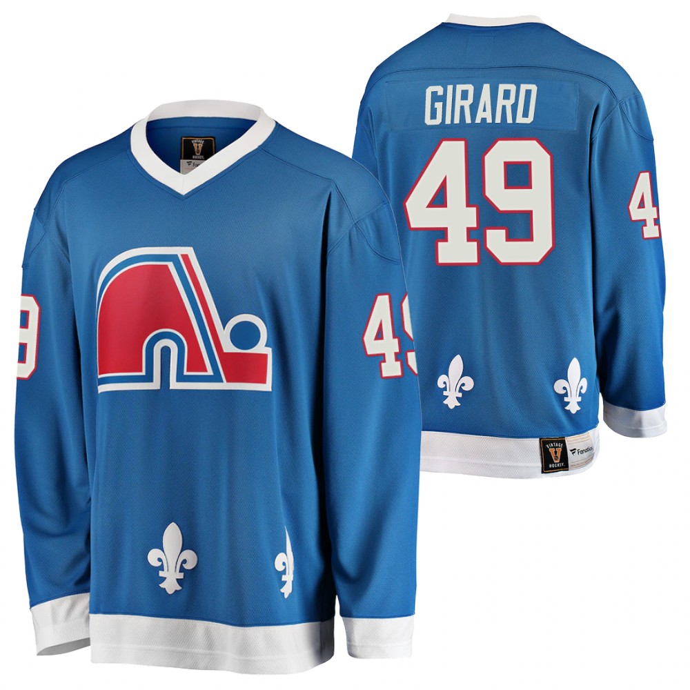 Samuel Girard Quebec Nordiques Heritage Vintage Jersey Blue