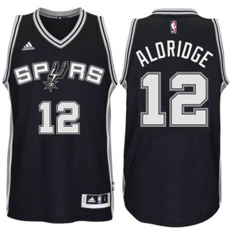 San Antonio Spurs #12 LaMarcus Aldridge 2014-15 New Swingman Road Black Jersey
