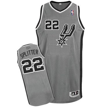 San Antonio Spurs #22 Tiago Splitter Grey Alternate NBA Jersey