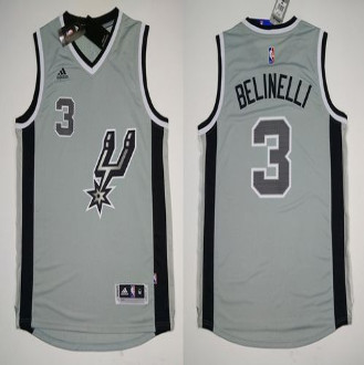 San Antonio Spurs #3 Marco Belinelli Grey Alternate Stitched NBA Jersey
