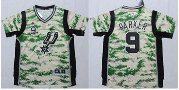 San Antonio Spurs #9 Tony Parker Camo Pride Stitched NBA Jersey