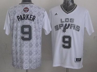 San Antonio Spurs #9 Tony Parker White New Latin Nights NBA Jersey