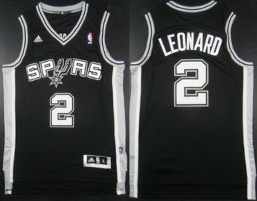 San Antonio Spurs 2 Kawhi Leonard Black Revolution 30 Swingman NBA Jerseys