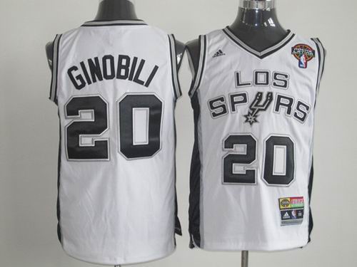 San Antonio Spurs 20 Manu Ginobili Latin Nights white jerseys