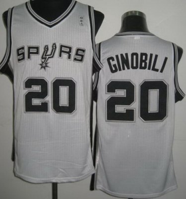 San Antonio Spurs 20 Manu Ginobili White Revolution 30 NBA Jerseys