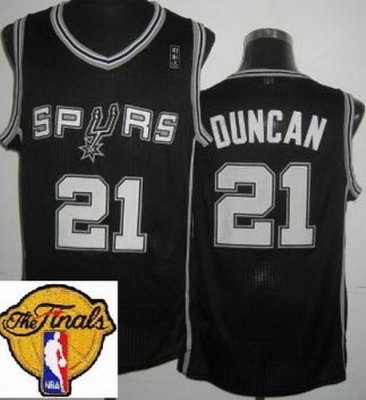 San Antonio Spurs 21 Tim Duncan Black Revolution 30 2013 Finals Patch NBA Jerseys