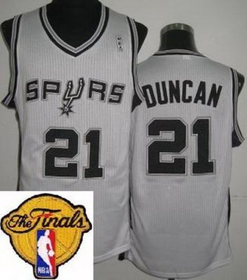 San Antonio Spurs 21 Tim Duncan White Revolution 30 2013 Finals Patch NBA Jerseys