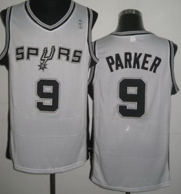 San Antonio Spurs 9# Tony Parker White Revolution 30 NBA Jerseys