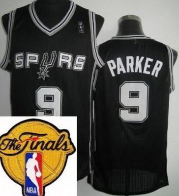 San Antonio Spurs 9 Tony Parker Black Revolution 30 2013 Finals Patch NBA Jerseys