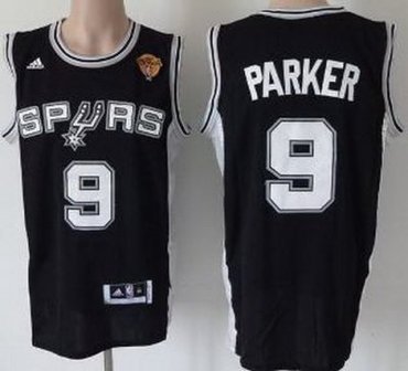San Antonio Spurs 9 Tony Parker Black Revolution 30 Swingman 2013 Finals Patch NBA Jerseys
