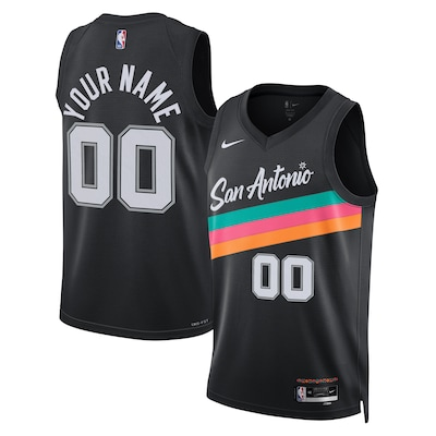 San Antonio Spurs Nike Unisex 202526 City Edition Swingman Custom Jersey - Black