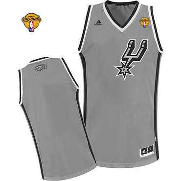 San Antonio Spurs Revolution 30 Blank Grey Finals Patch Stitched NBA Jersey