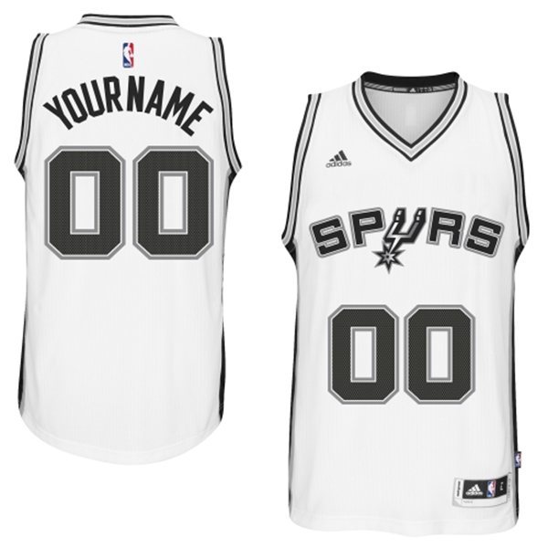 San Antonio Spurs White Men's Customize New Rev 30 Jersey