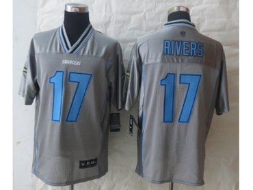 San Diego Charger #17 Rivers Grey Jerseys(Vapor Elite)