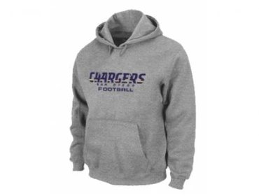 San Diego Charger Authentic font Pullover Hoodie Grey