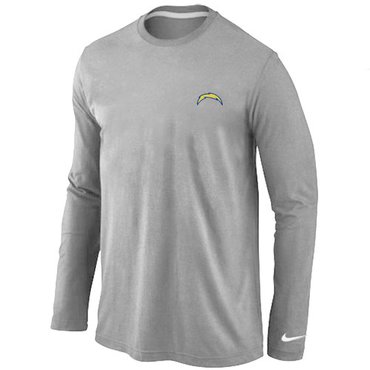 San Diego Charger Sideline Legend Authentic Long Sleeve T-Shirt Grey
