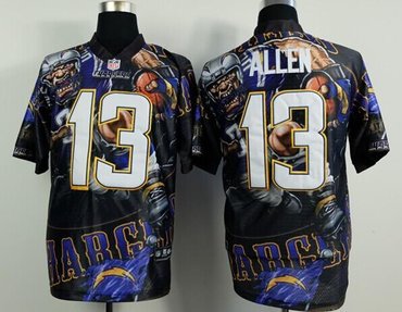 San Diego Chargers #13 Keenan Allen Electric Team Color NFL Elite Fanatical Version Jersey