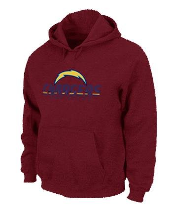 San Diego Chargers Authentic Logo Pullover Hoodie RED