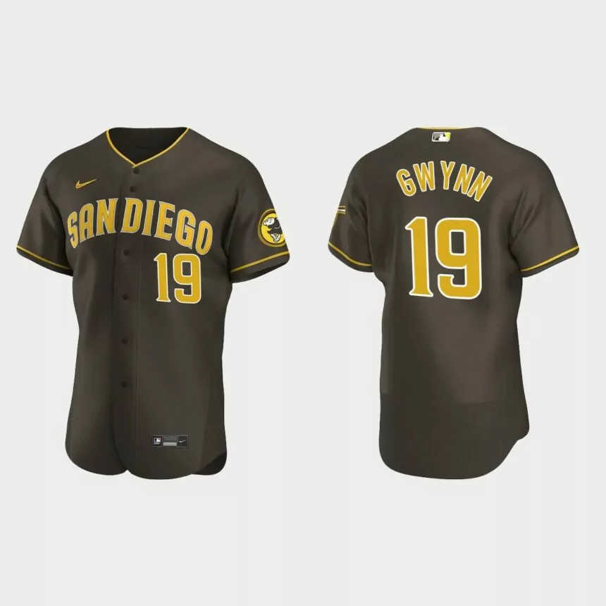San Diego Padres #19 Tony Gwynn Brown 2020 Authentic Road Jersey