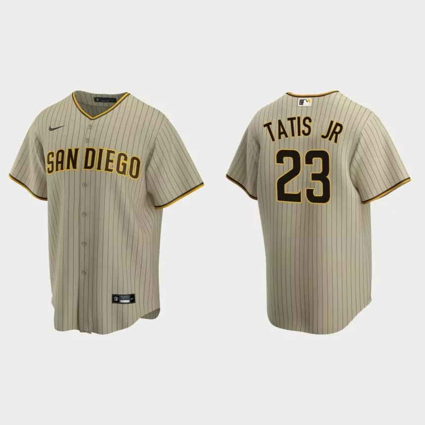 San Diego Padres #23 Fernando Tatis Jr. Sand Brown 2020 Replica Alternate Jersey