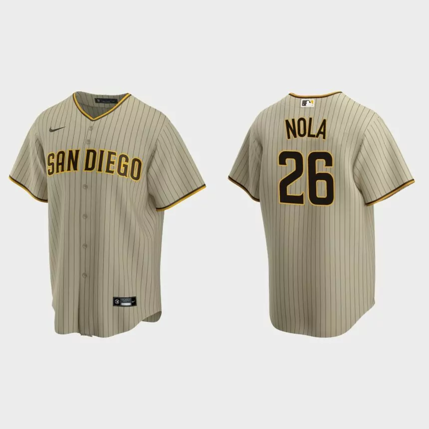 San Diego Padres #26 Austin Nola Replica Alternate Jersey – Sand Brown