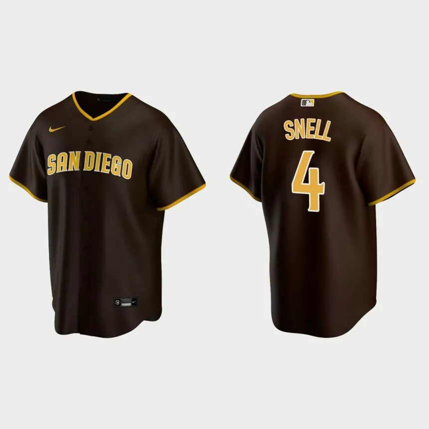 San Diego Padres #4 Blake Snell Replica Road Jersey – Brown